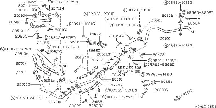 Nissan Pathfinder Exhaust Bracket - 20611-31G00 | CONICELLI NISSAN