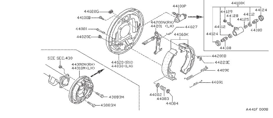 Datsun PICKUP Spring Adjusting, Brake. (Rear) - 44214-08G10 | CONICELLI